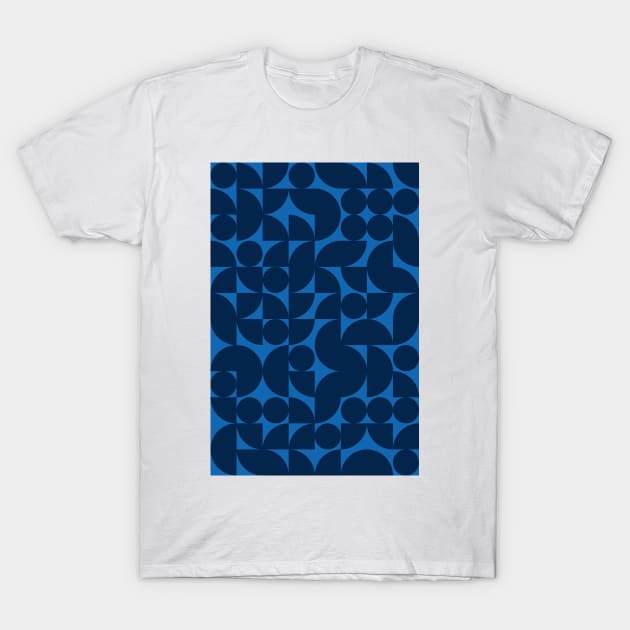 Men Bluish Geometric Pattern - Shapes #5 T-Shirt by Trendy-Now